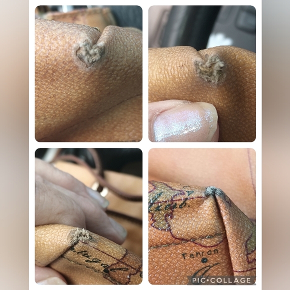 Alviero Martini Leather World Map Tote Bag - Picture 13 of 14